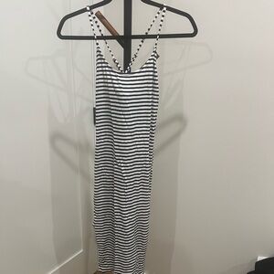 J. Crew Navy and White Striped Top XS